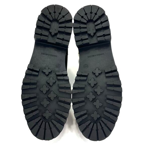 Marc Fisher Isabel Women Lug Sole Bootie Size 9.5M Black Leather Ankle Boot New - Picture 7 of 16